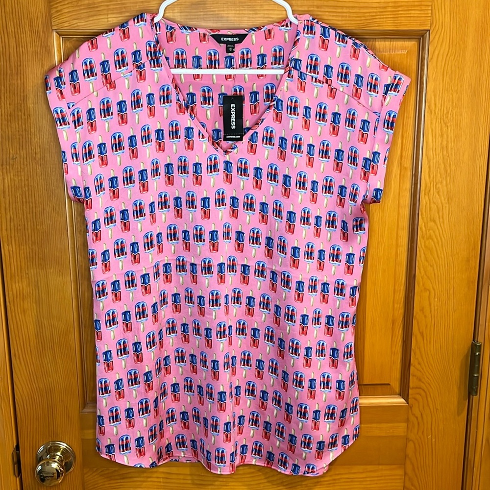 Express Patriotic Popsicle Gramercy Tee - M